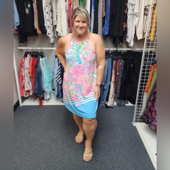 Lilly Pulitzer Dresses & Skirts - Lilly Pulitzer Paradise Found Halter Dress - Size XL